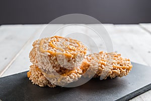 Thai sweet crispy rice cracker with cane sugar