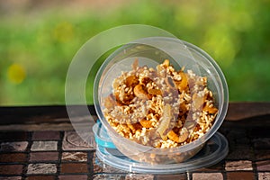 Thai sweet made of rice, nut, sesame-seeds and sugar, Thai sweet cereal bar (Krayasart, snack)