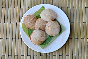 Thai sweetmeat grilled coconut cream hotcake called Kanom Krok