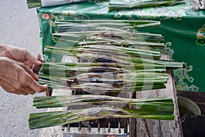 Thai sweetmeat made of flour, coconut and sugar