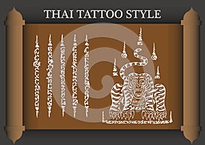 Thai Tattoo Ancient style.