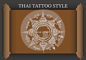 Thai Tattoo Ancient style.