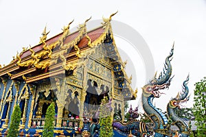 Thai temple in blue color