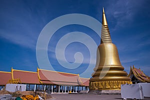 Thai temple church and pagoda
