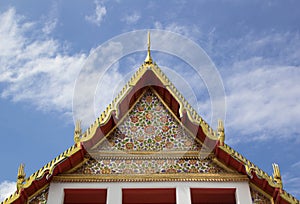 Thai temple gable detail