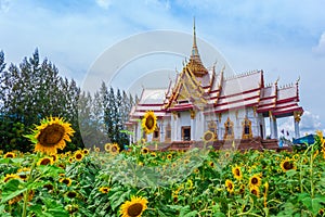 Thai temple landmark in Nakhon Ratchasima, Thailand