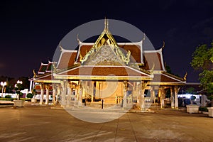 Thai temple by night