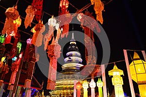 Thai temple and Thai lamp