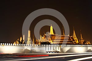 Thai temple at night