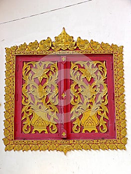 Thai temple windows