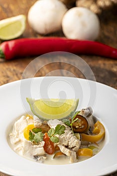 Thai tom kha gai soup