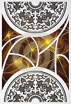 Thai tradition cut on triangle pattern with straight lines