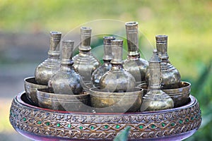 In Thai tradition, pouring water is an act of praying for deceased