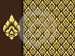 Thai traditional background ( Lai Thai pattern )