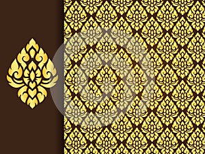 Thai traditional background ( Lai Thai pattern )