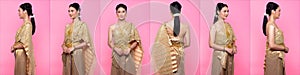 Thai Traditional Costume or South East Asia gold