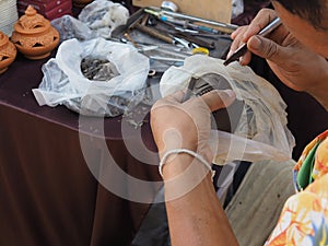 Thai Traditional Earthen pot making