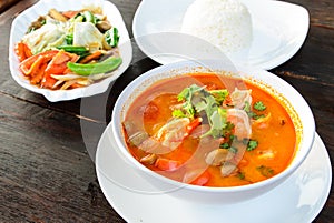 Thai traditional food (Tom Yum Goong)