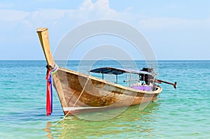 Thai Traditional longtail boat in the sea