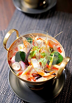 Thai traditional tom yam soup