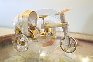 Thai tricycle invents from the bamboo
