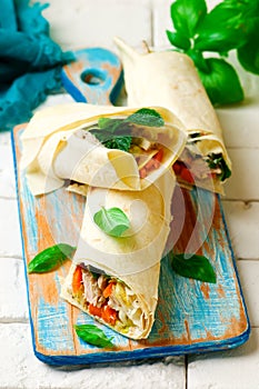 Thai turkey wrap.