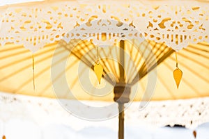 Thai umbella decorate in wedding