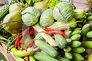 Thai vegetables and fruits