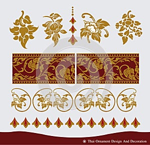 Thai vintage Ornament and pattern design.