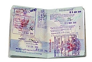 Thai visa stamps