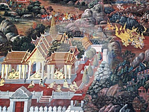Thai wall painting