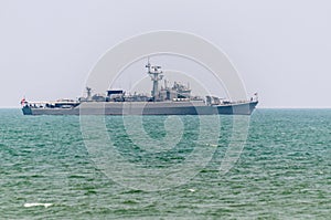 Thai Warships Moored in Sea