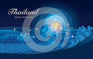 Thai Water art, Thailand Amazing vector