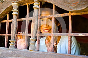 Thai woman at clerestory