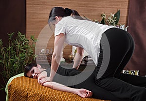 Thai woman making massage