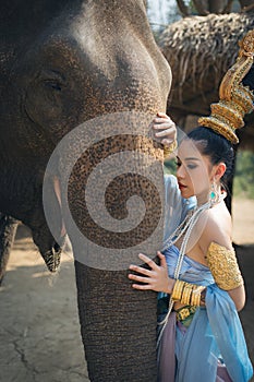 Thai Woman In Traditional Costume