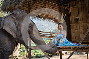 Thai Woman In Traditional Costume