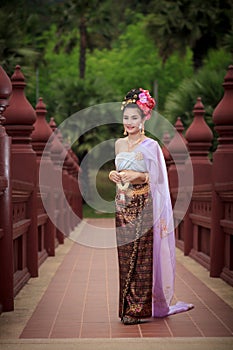 Thai Woman In Traditional Costume