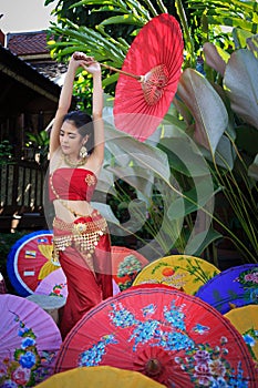 Thai Woman In Traditional Costume