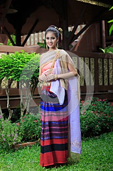 Thai Woman In Traditional Costume