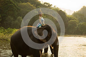 Thai Woman In Traditional Costume