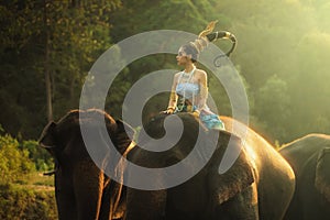 Thai Woman In Traditional Costume