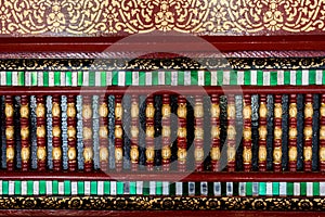 Thai wood carved pattern