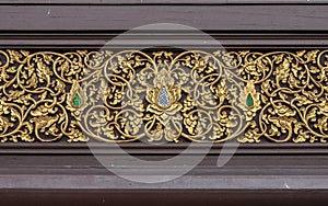 Thai wood carved pattern