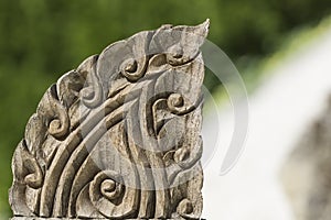 Thai wood carving