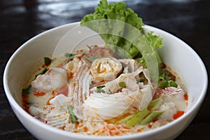 thaifood : Tom yum , Spicy Soup Thai Style