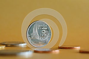 Thailand 1 baht coins back photo