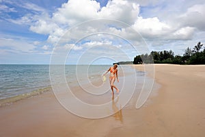 Thailand. Andaman sea. Ko Kho Khao island. Girl photo