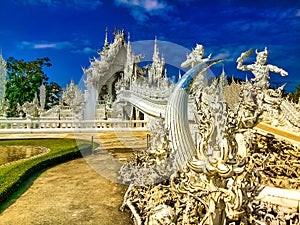 Thailand architecture Wat Rong Khun in Chiang Rai