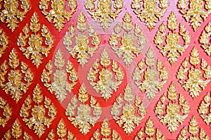 Thailand art pattern of Temple wall